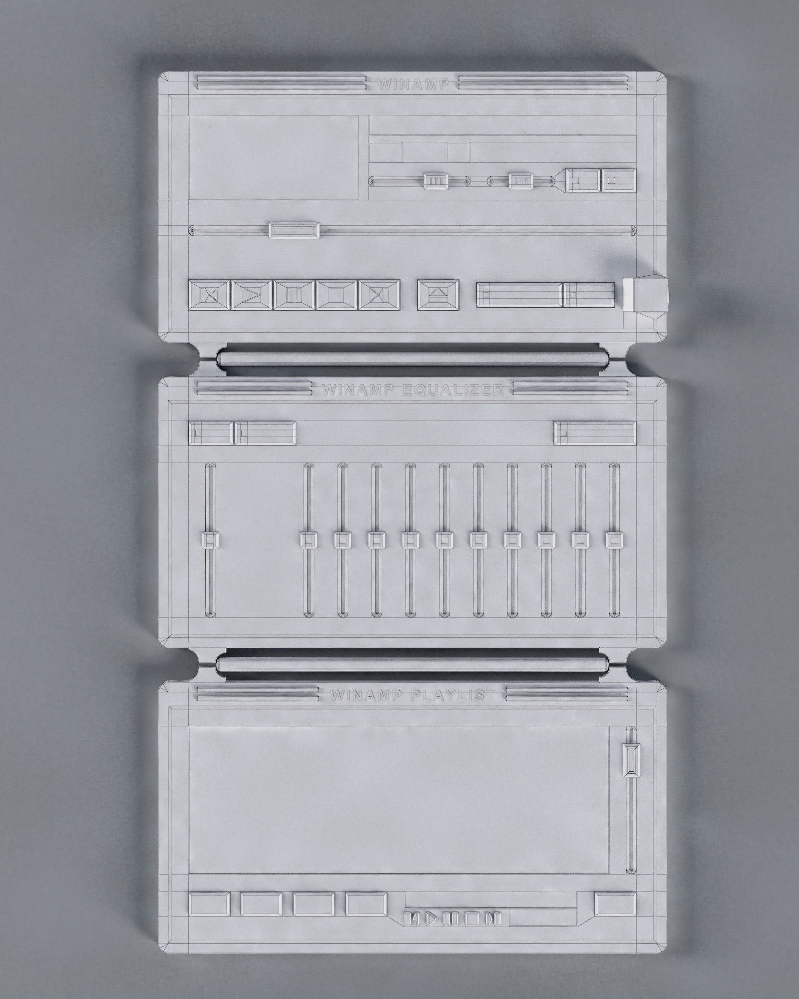Winamp walkman Free 3D model_6