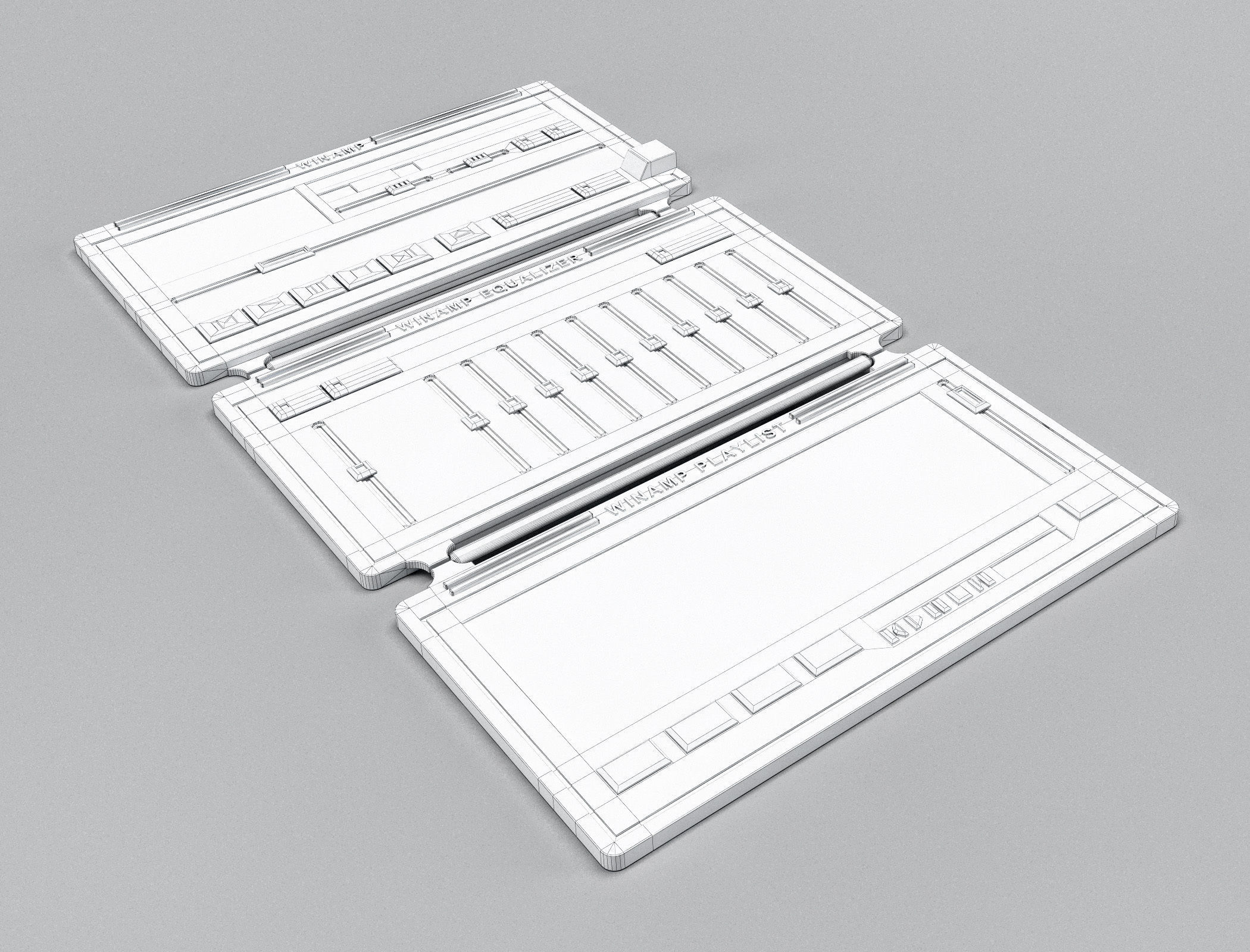 Winamp walkman Free 3D model_4