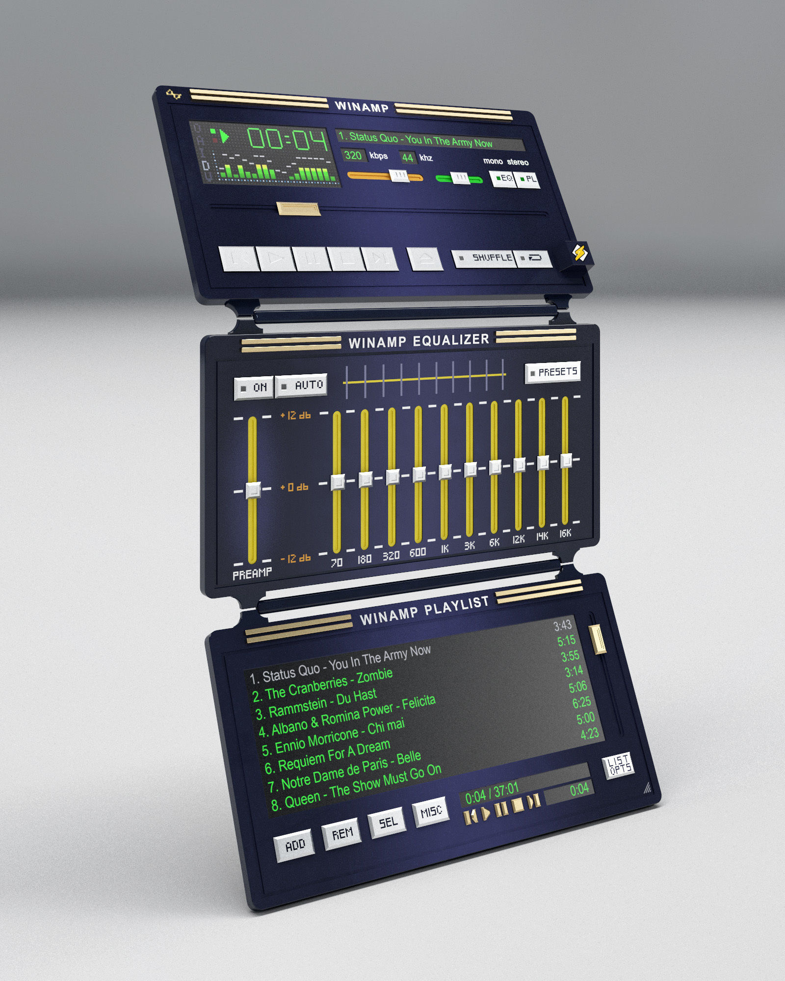 Winamp walkman Free 3D model_2