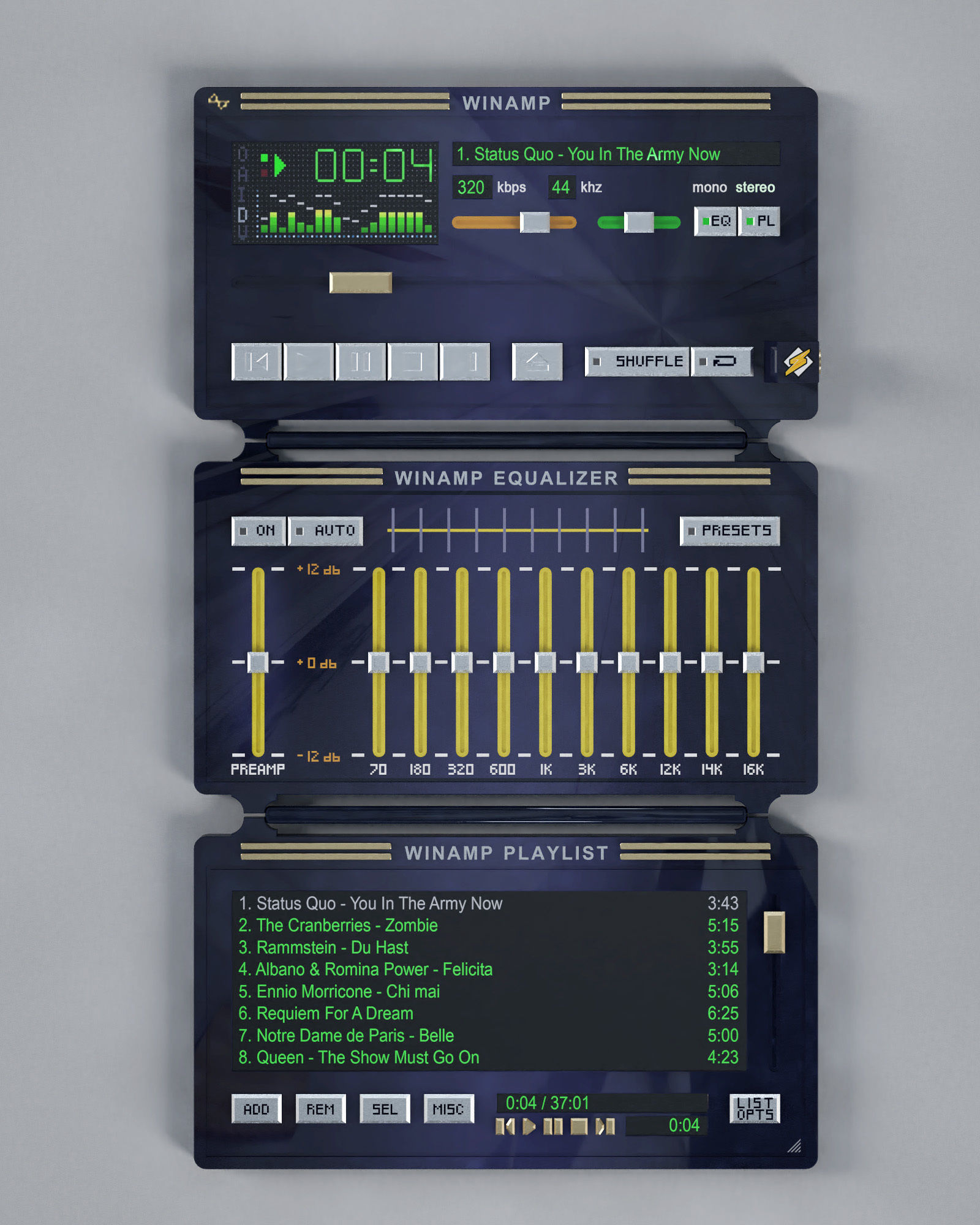 Winamp walkman Free 3D model_3
