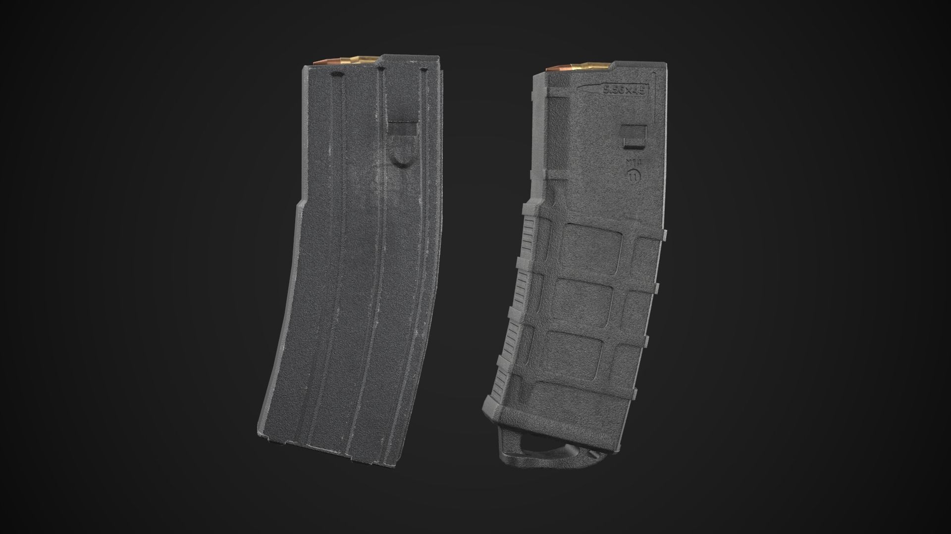 AR-15 Rifle with Upgrades Game Ready Low-poly 3D model_21