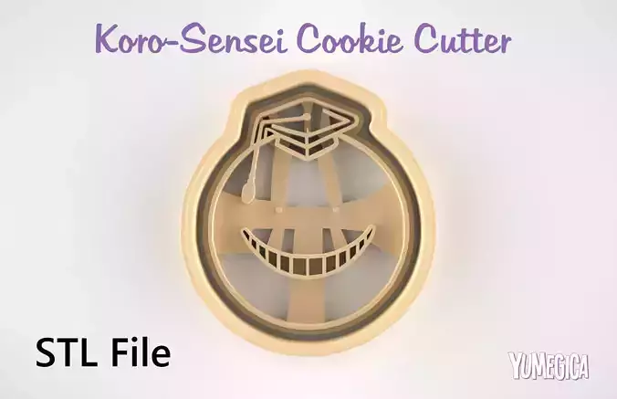 Koro-sensei from Assassination Classroom Cookie Cutter STL file