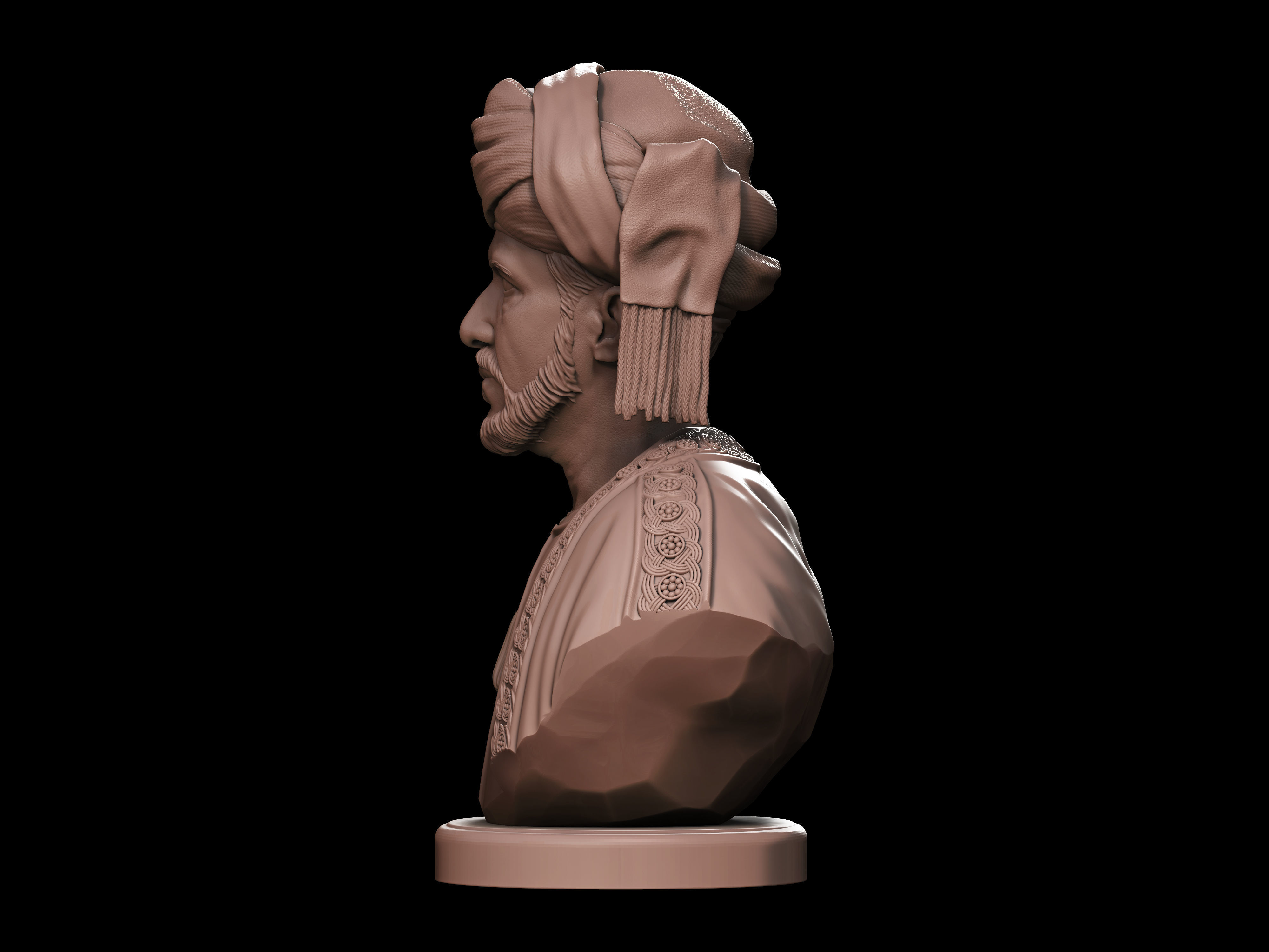 Qaboos bin Said  3D print model_10