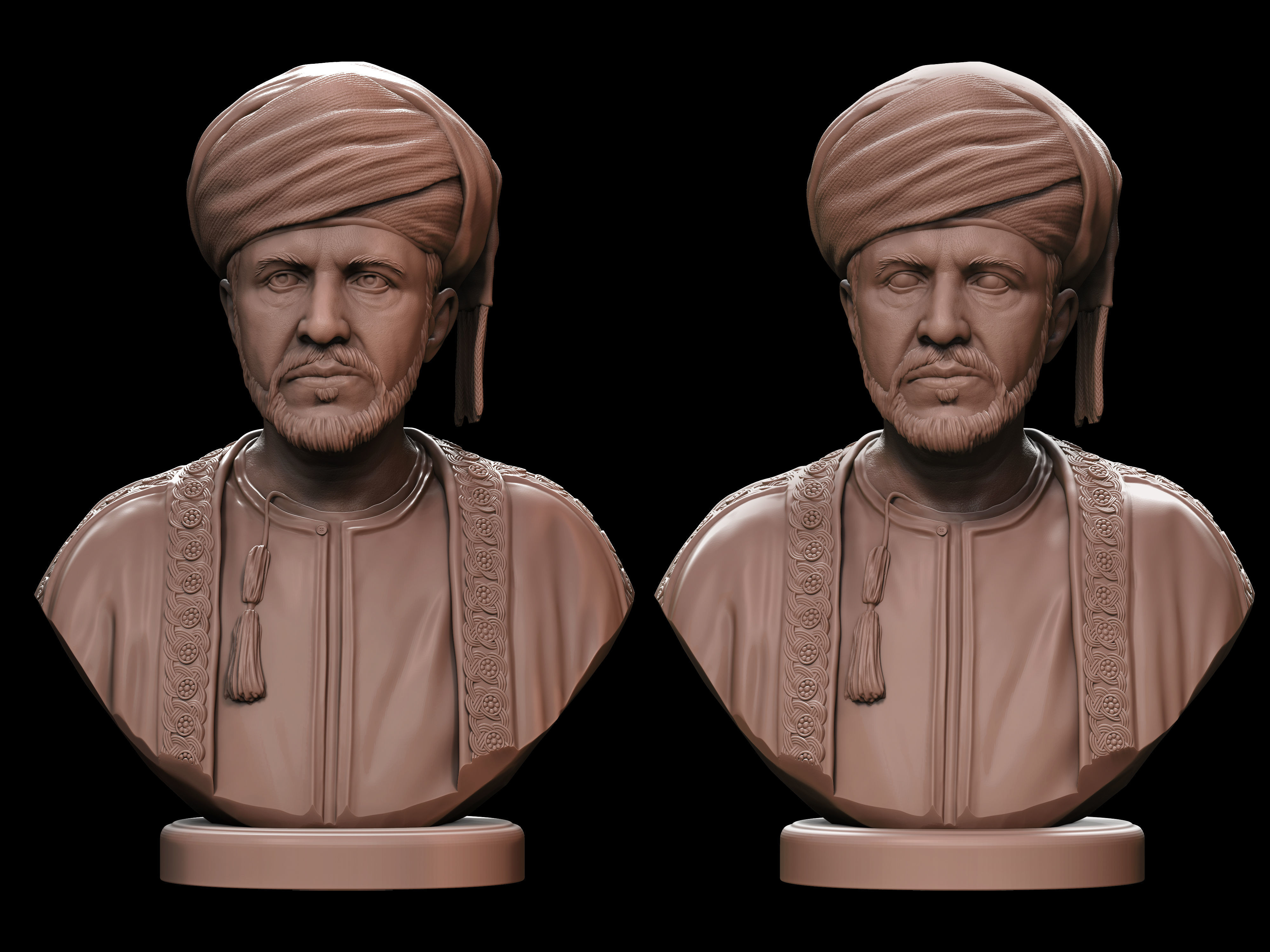 Qaboos bin Said  3D print model_3
