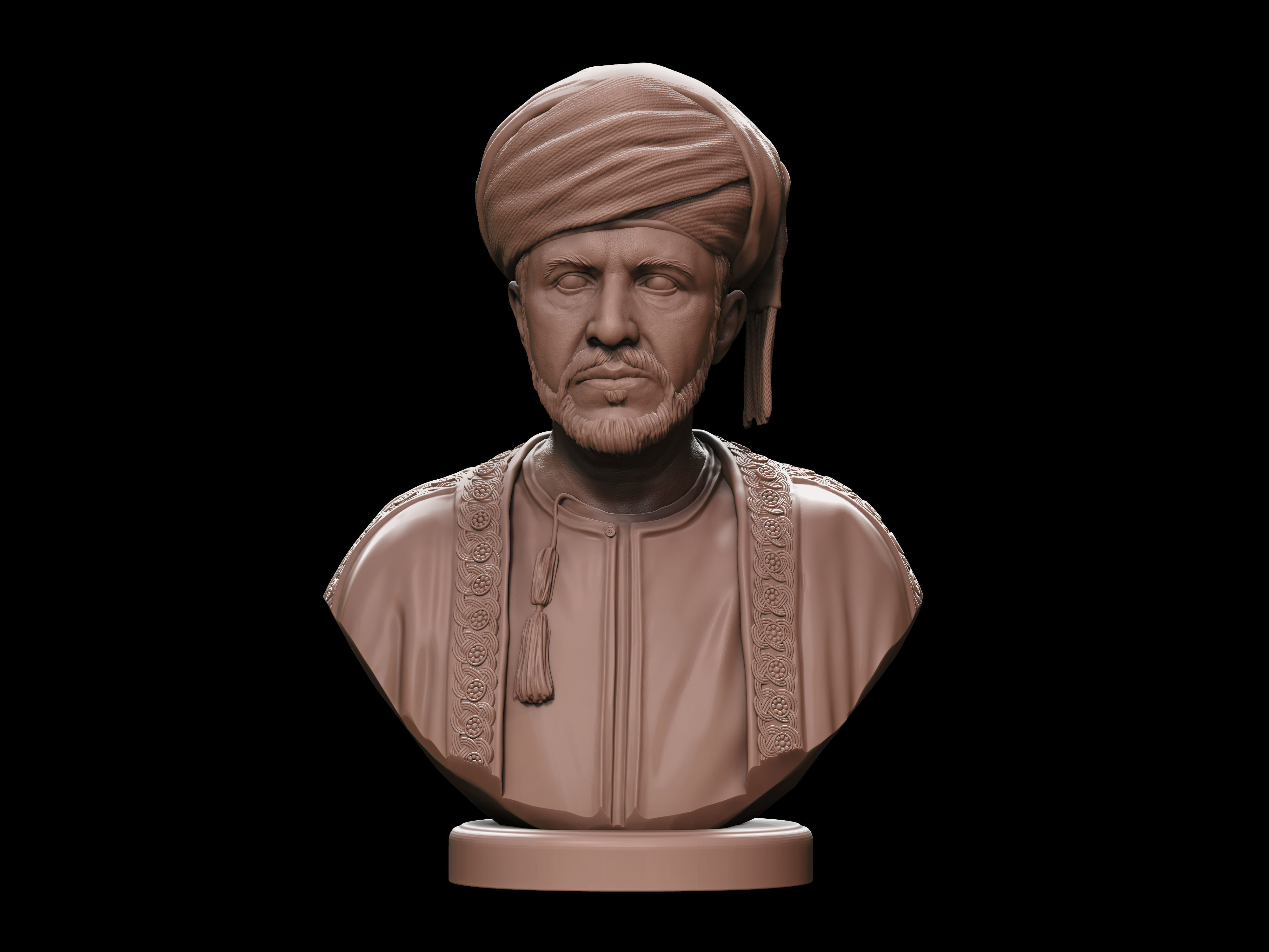 Qaboos bin Said  3D print model_7