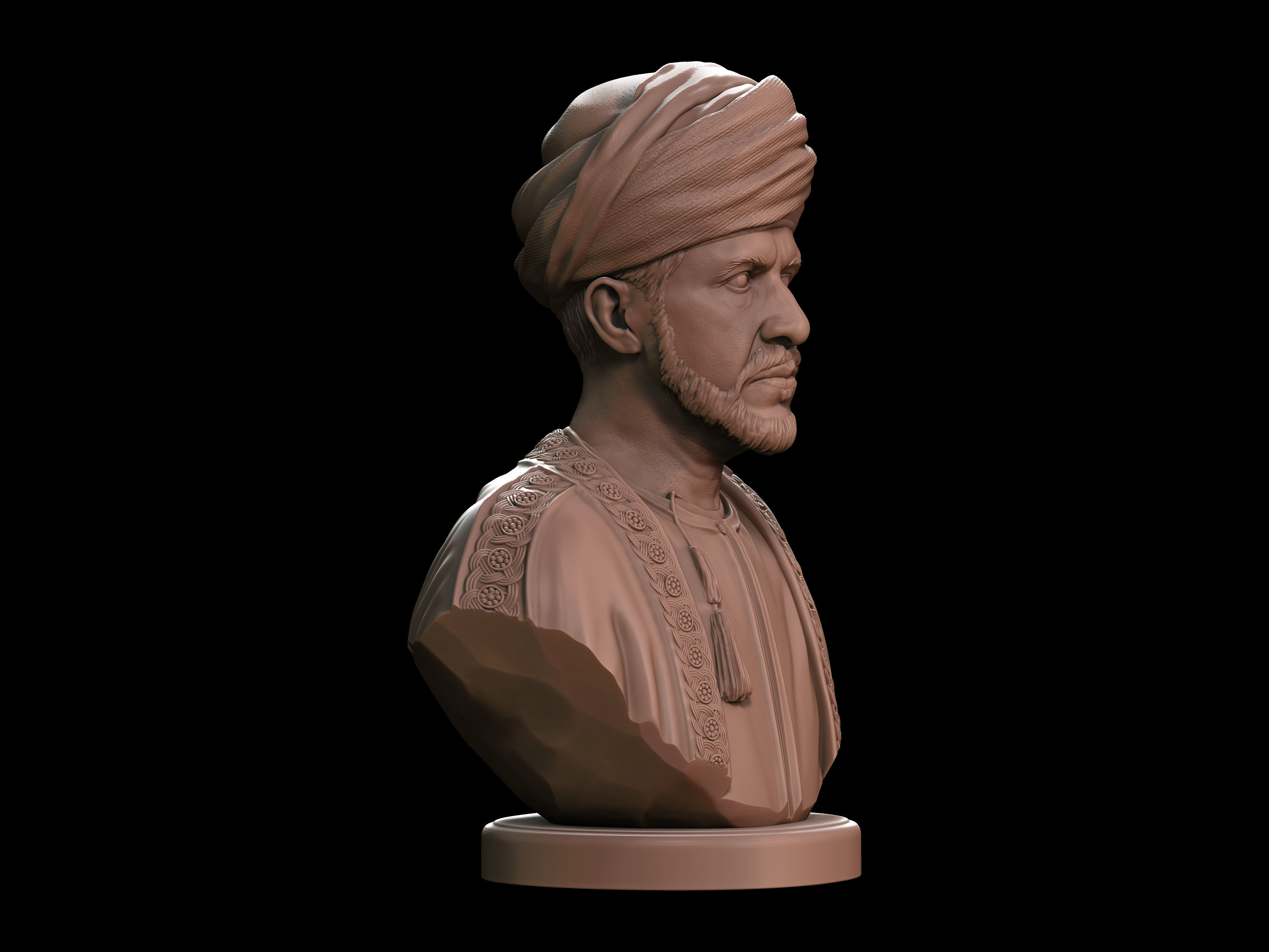 Qaboos bin Said  3D print model_16