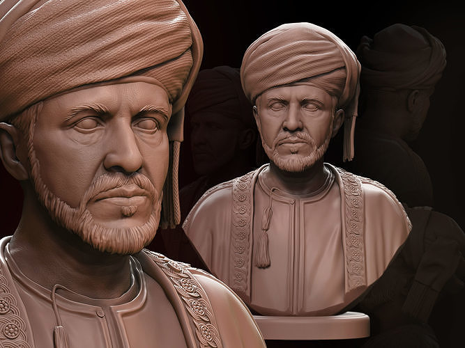 Qaboos bin Said  3D print model