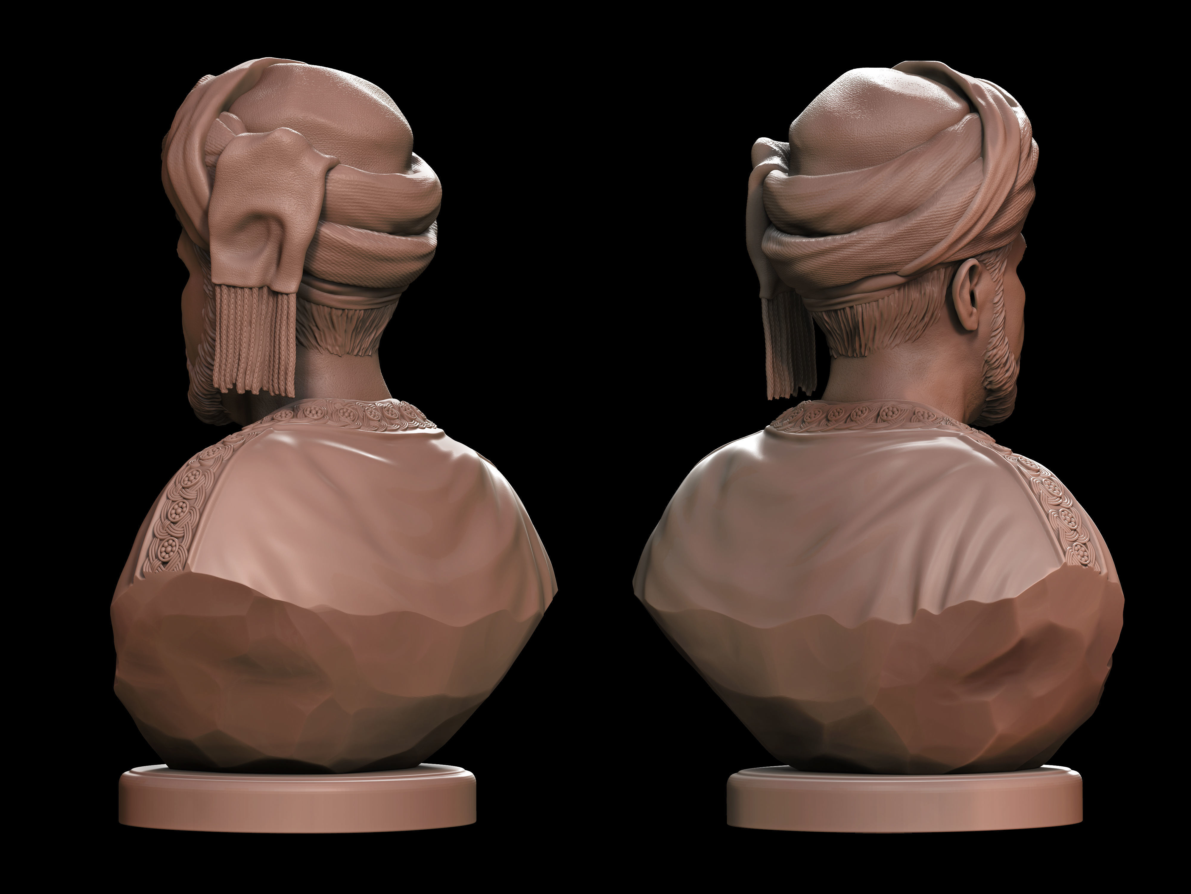 Qaboos bin Said  3D print model_6