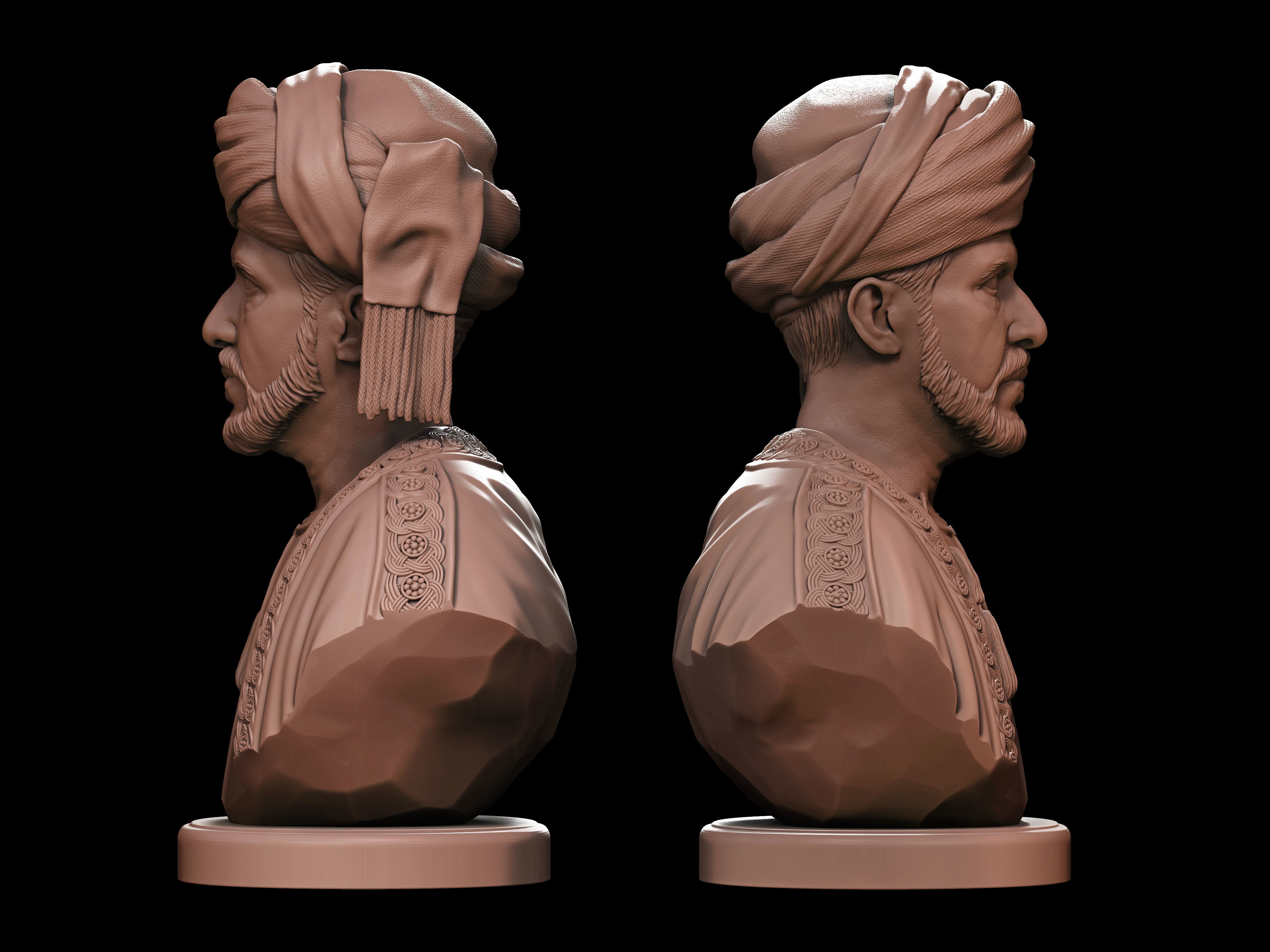 Qaboos bin Said  3D print model_5