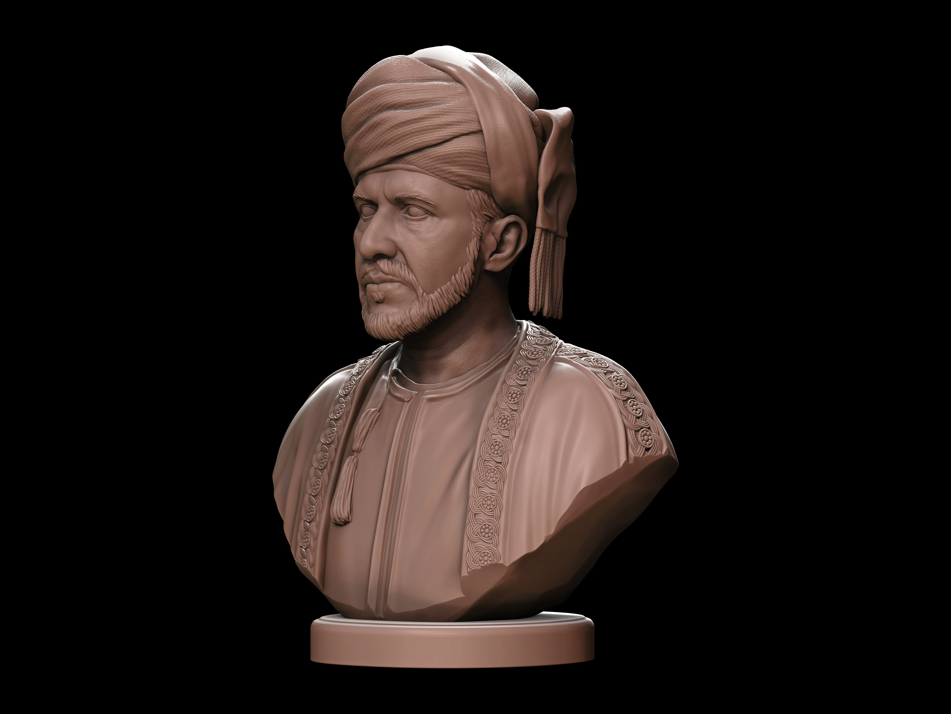 Qaboos bin Said  3D print model_9