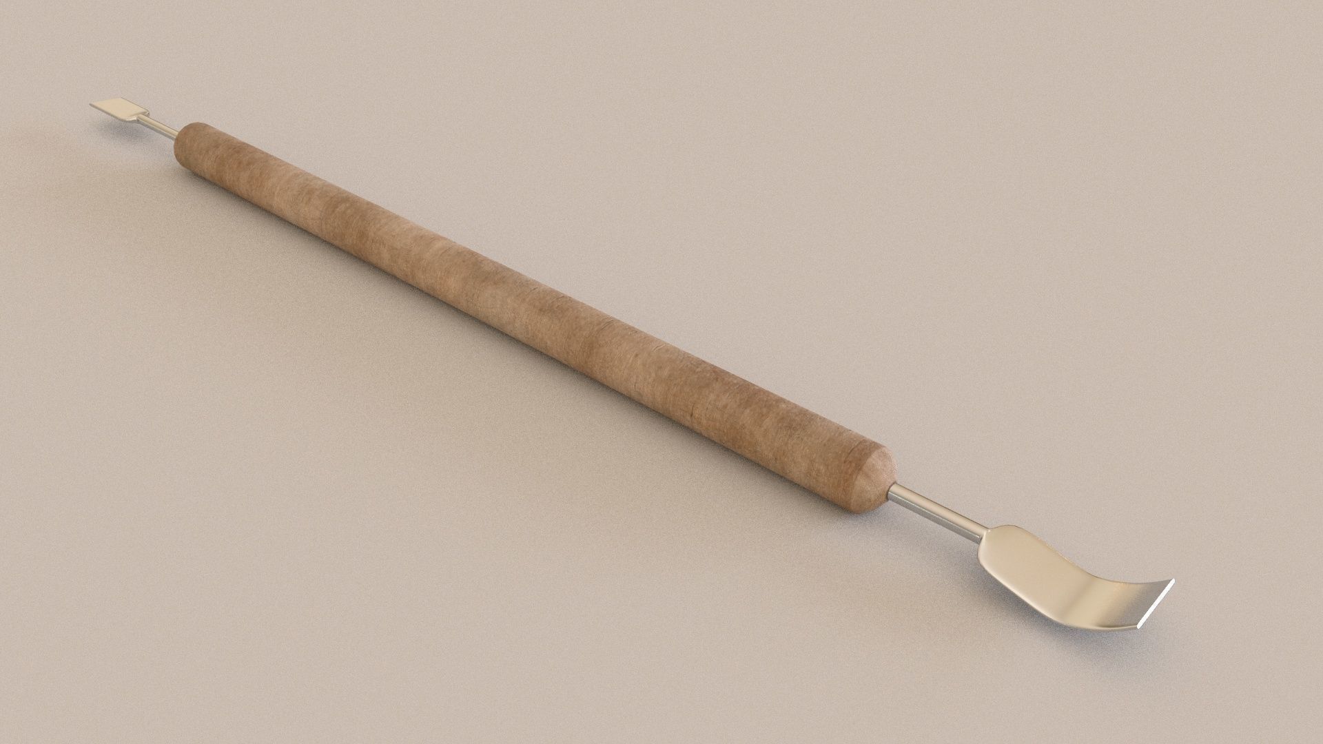 clay sculpture tools 6 3D Model Low-poly 3D model_6