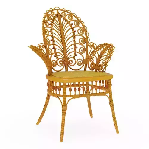  Victorian Wicker Chair Parlor C 1890