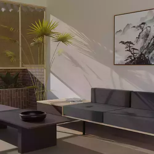 Modern Realistic Asian interior