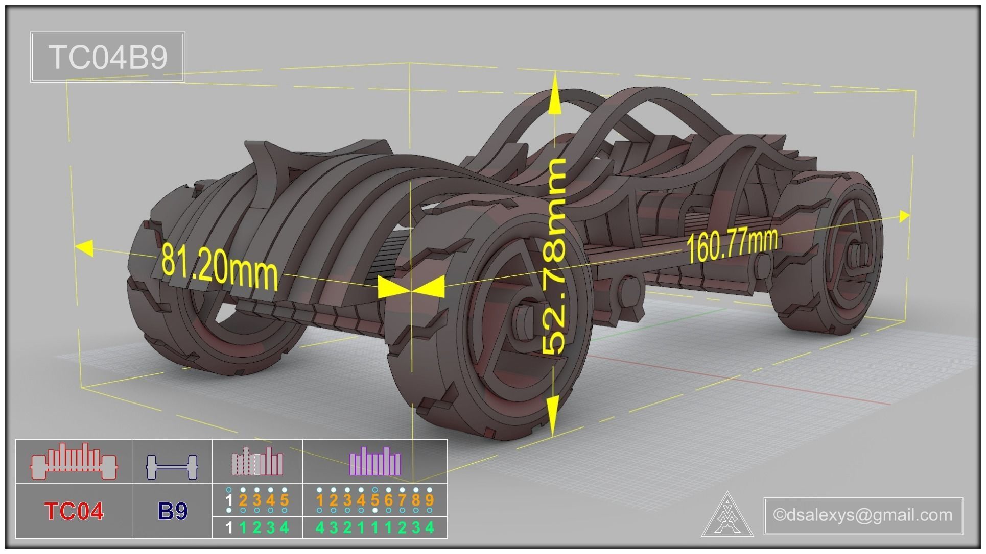 Toy cars kit for 3D printing TC04B9 3D model_5