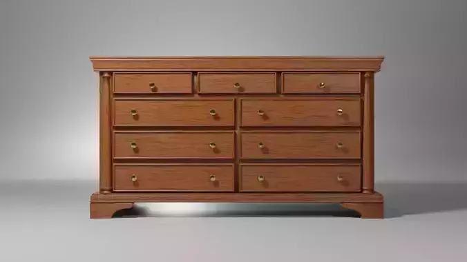 Wooden chest of drawers