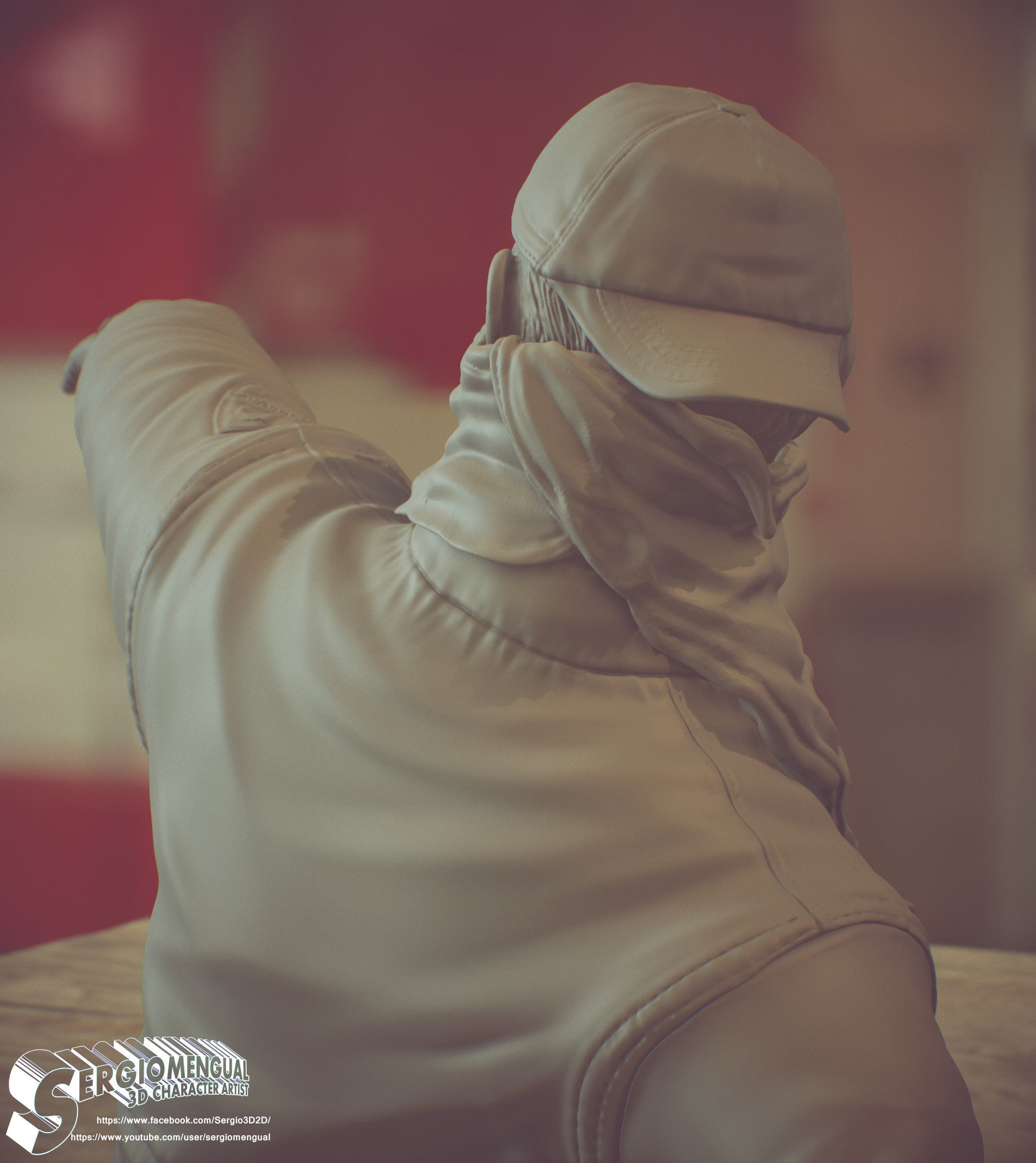 Bansky Rioter STL Statue for 3D printing 3D print model_14