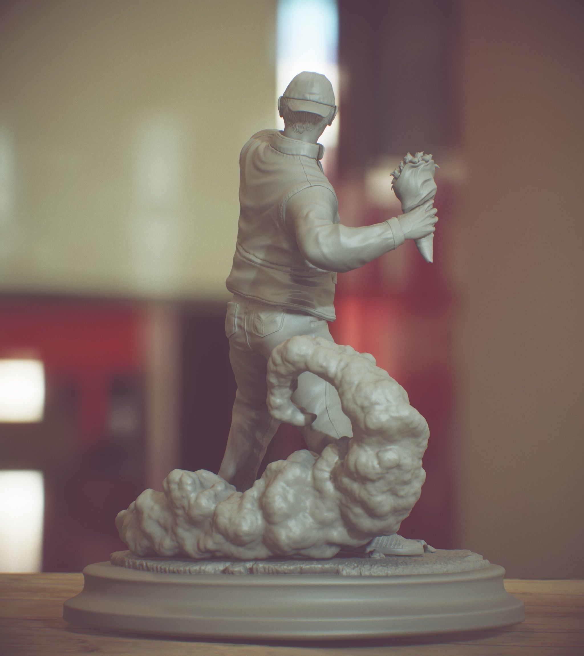 Bansky Rioter STL Statue for 3D printing 3D print model_31