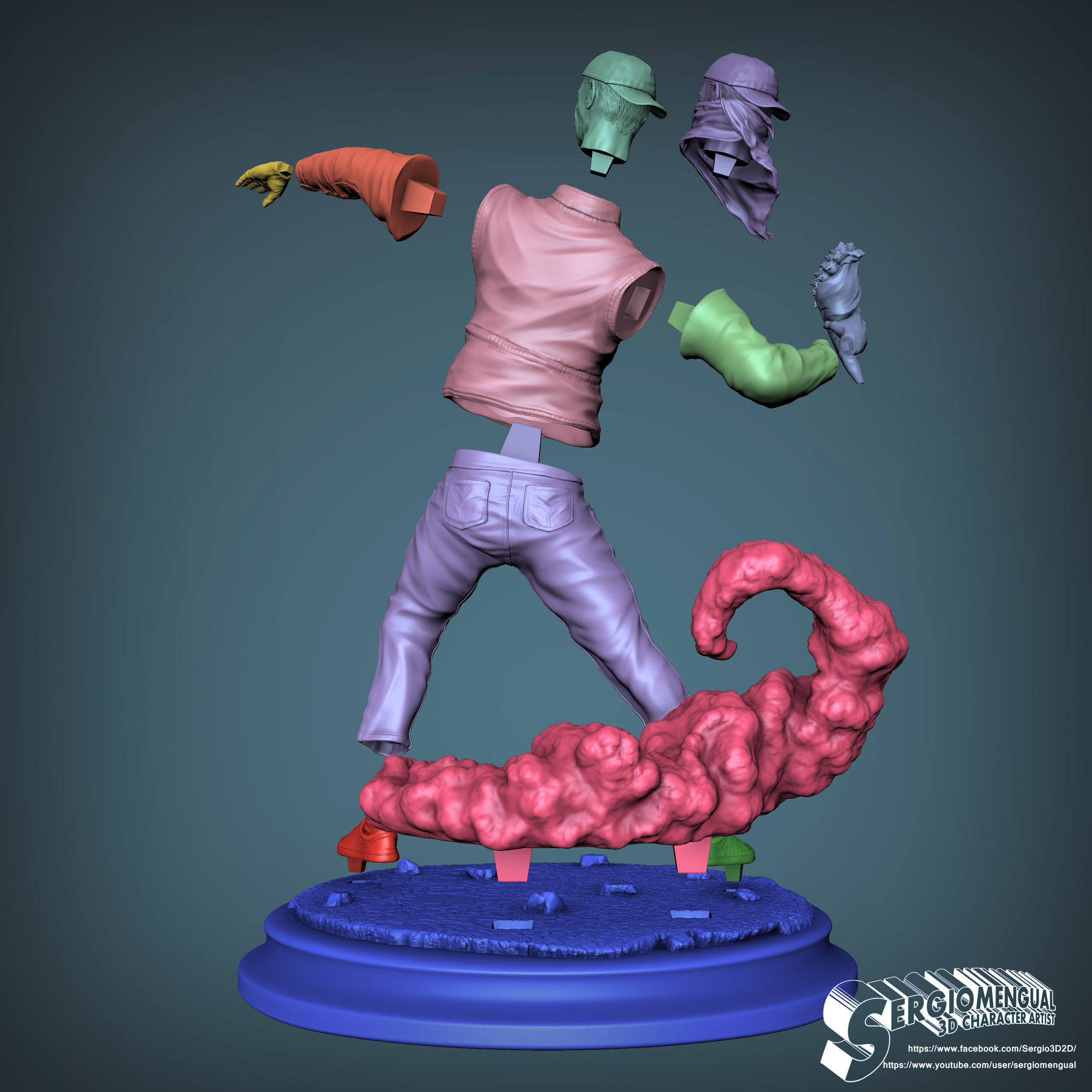 Bansky Rioter STL Statue for 3D printing 3D print model_4