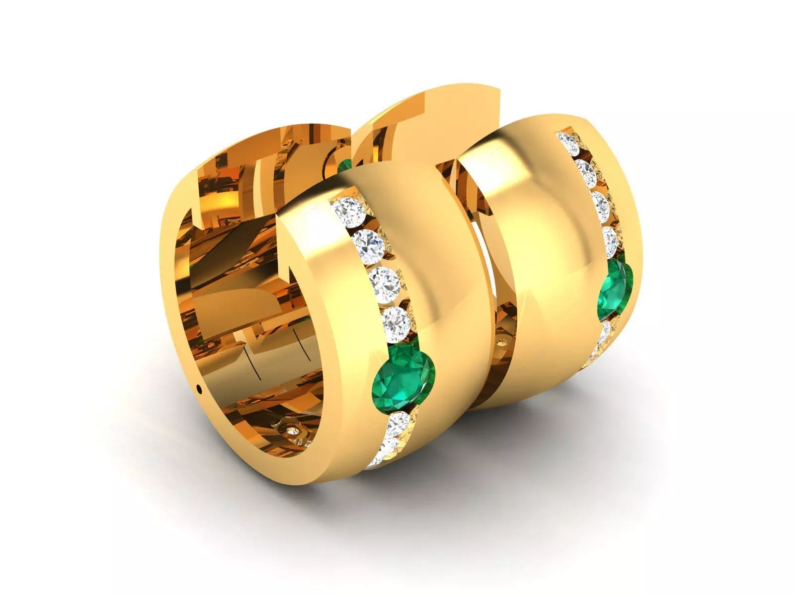 Earrings-7229 pair of gold wall sconces 3D print model