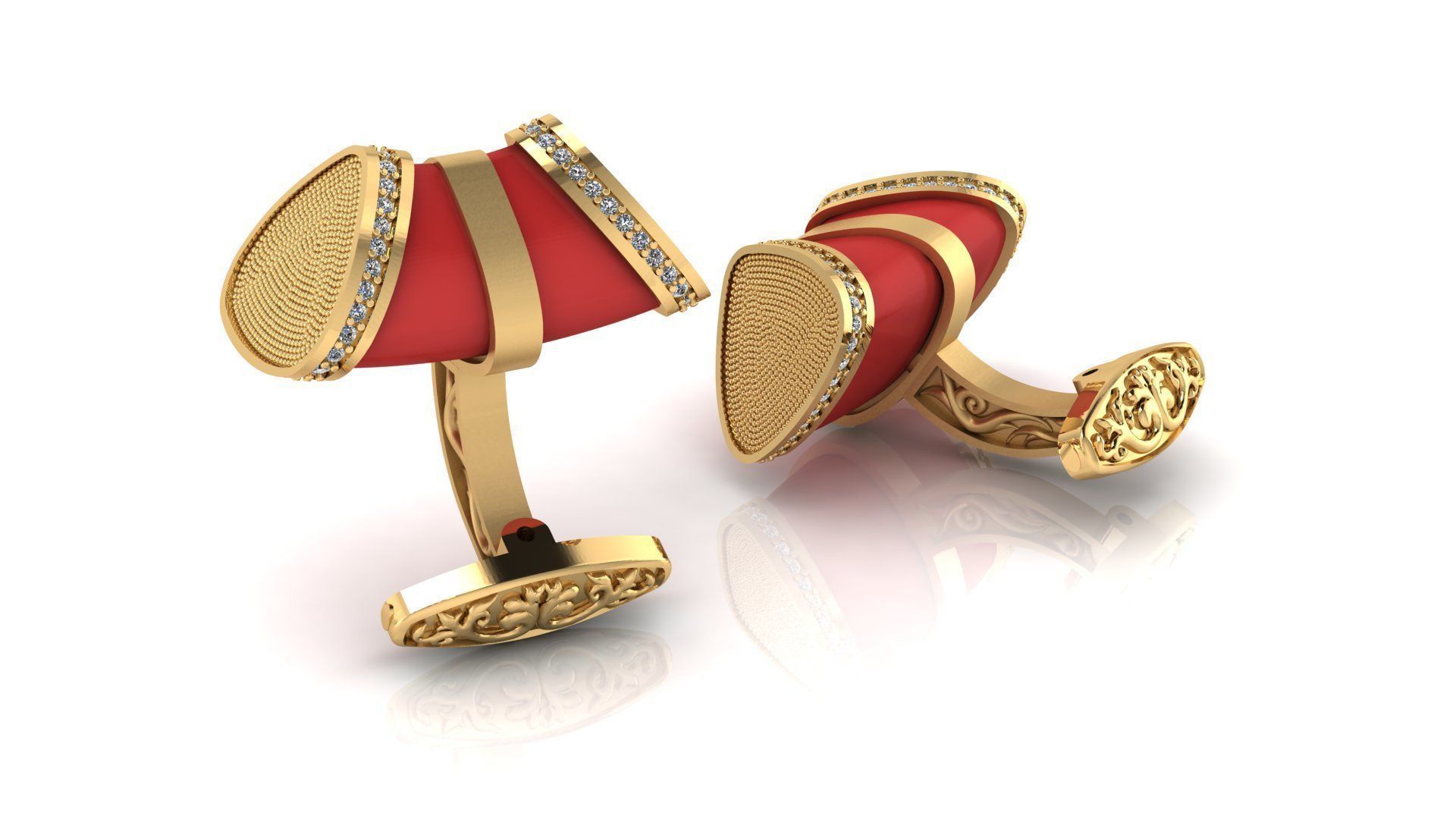 Creative Cufflinks  3D print model_2