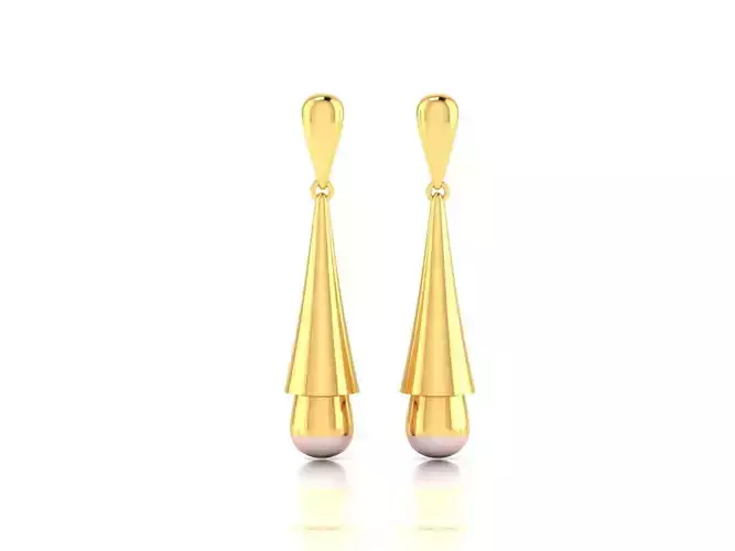 Earrings-820 gold plated pearl drop earring