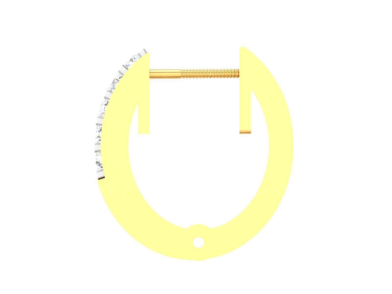 Earrings-2386 diamond hoop earrings gold 3D print model_4