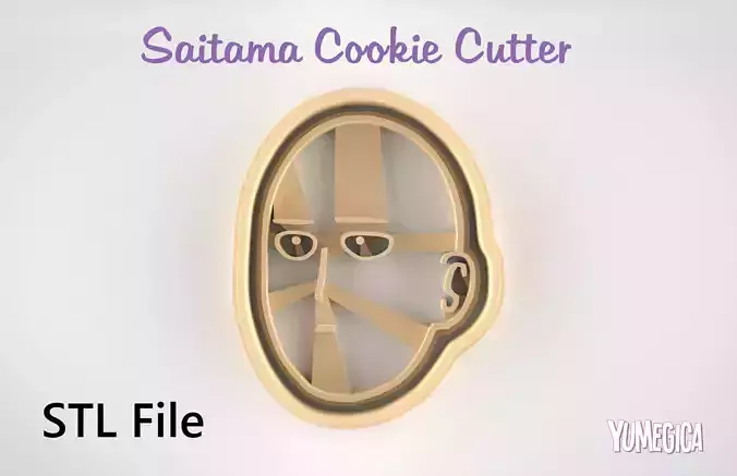 Saitama from One Punch Man Cookie Cutter STL file