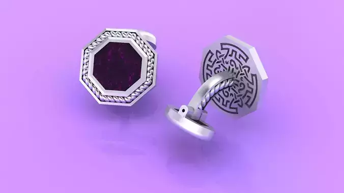 Creative Cufflinks with pigtails 3D print model