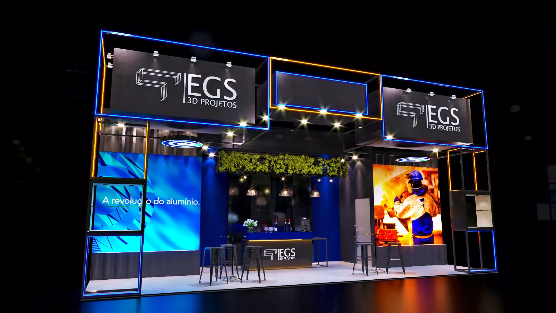 Stand black 3D model_0