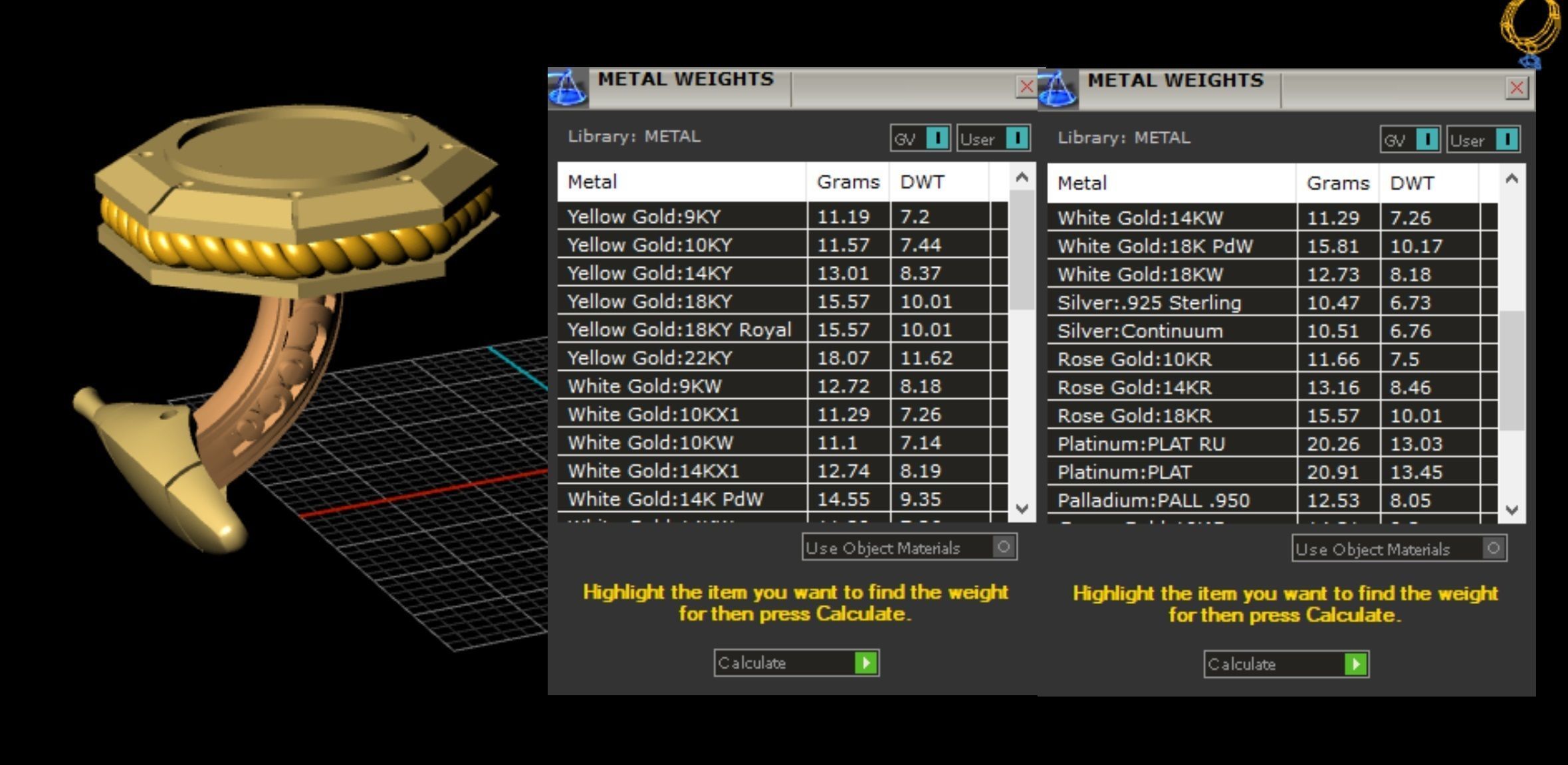 Creative Cufflinks with diamonds 3D print model_3