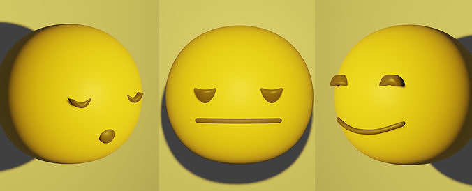 Emoji With Shapekeys Low-poly 3D model