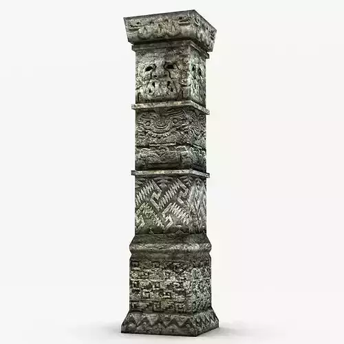 Low poly ancient column Low-poly 3D model