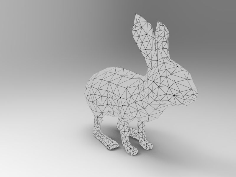 Red rabbit Rigged Low poly model Low-poly 3D model_10