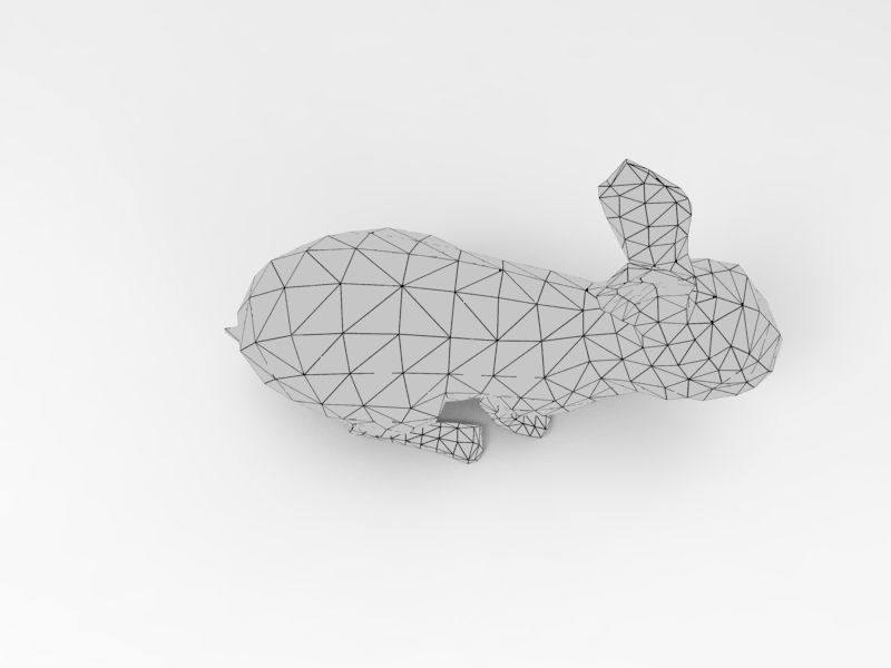 Red rabbit Rigged Low poly model Low-poly 3D model_12