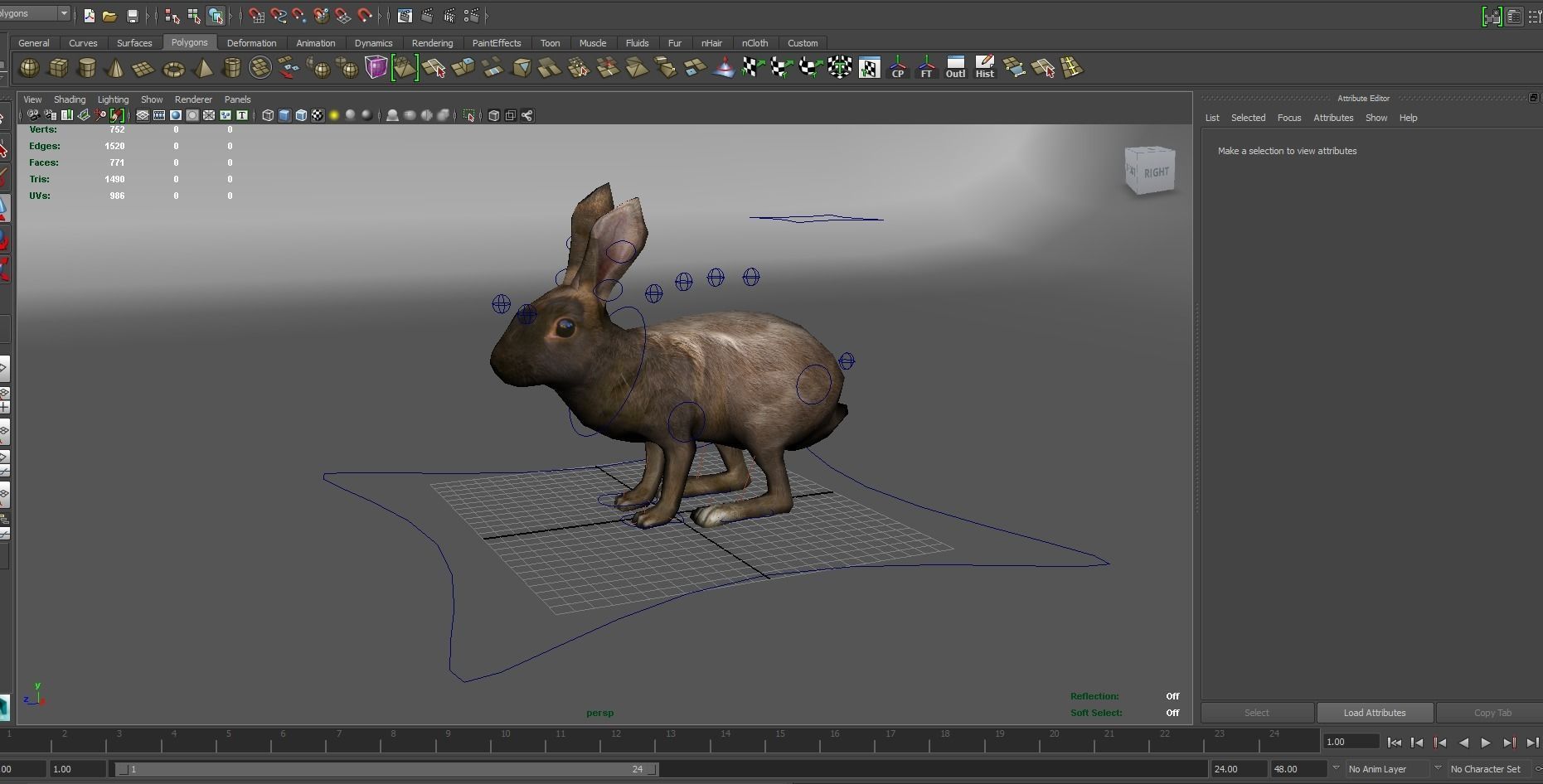 Red rabbit Rigged Low poly model Low-poly 3D model_17