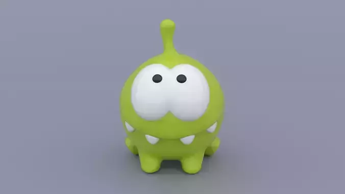 Om Nom from the Cut the Rope series - 3D Print Model 3D print model