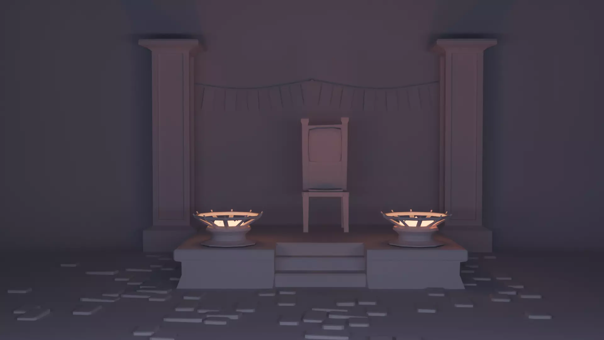 Throne room Free 3D model