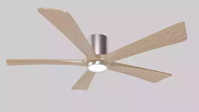 Modern Wood and Metal Ceiling Fan 3D model