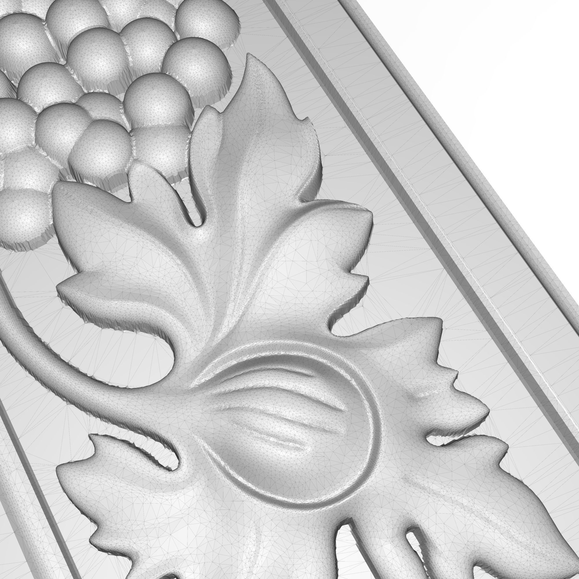 Carved Picture Frame 3D model_8