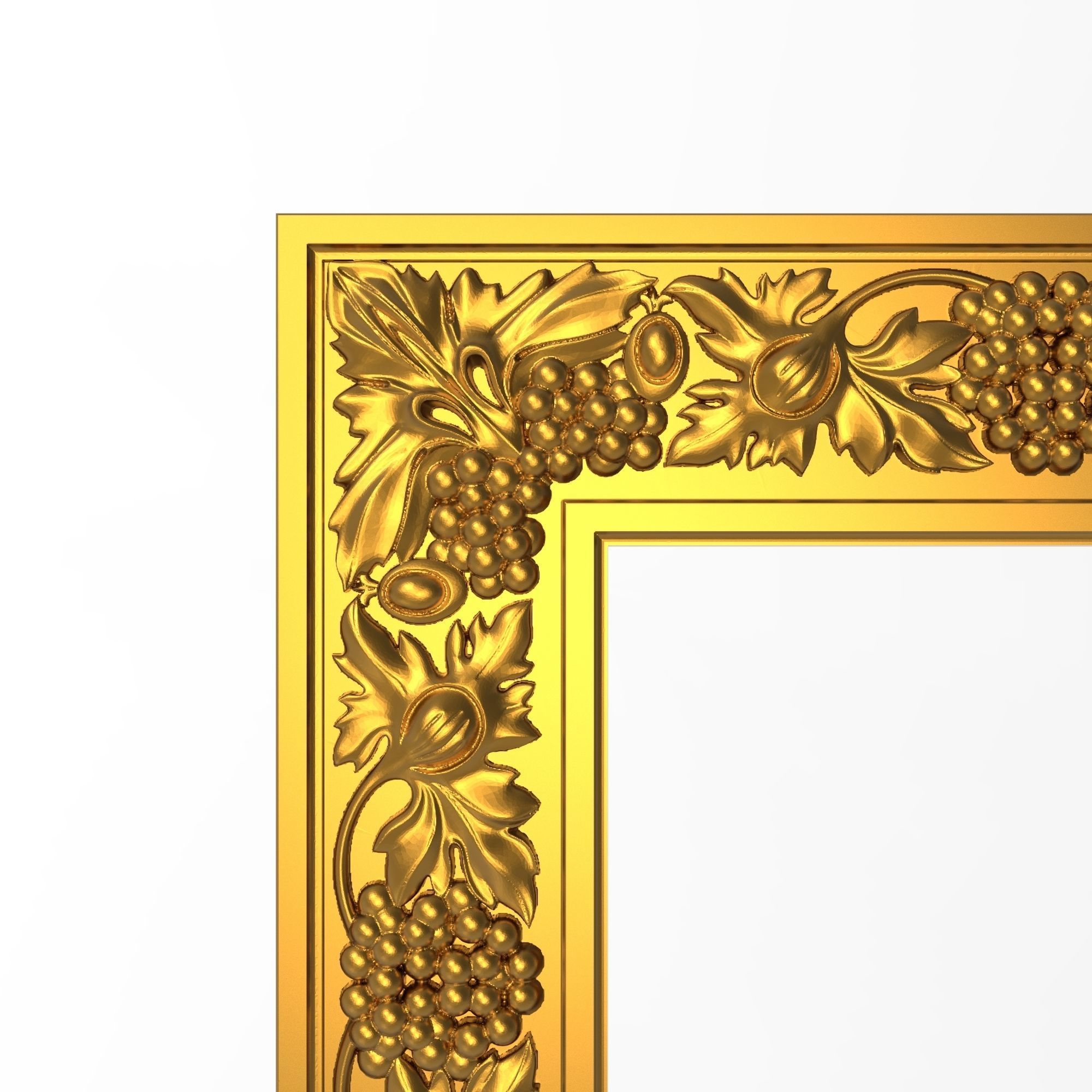 Carved Picture Frame 3D model_1