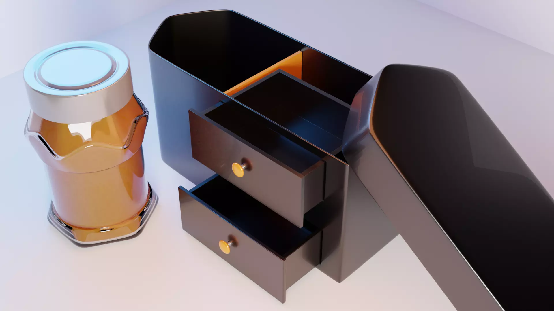 3D Honey Box 3D model_0
