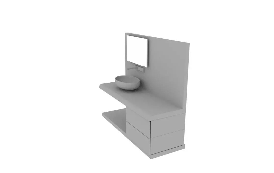 Single Sink Free low-poly 3D model