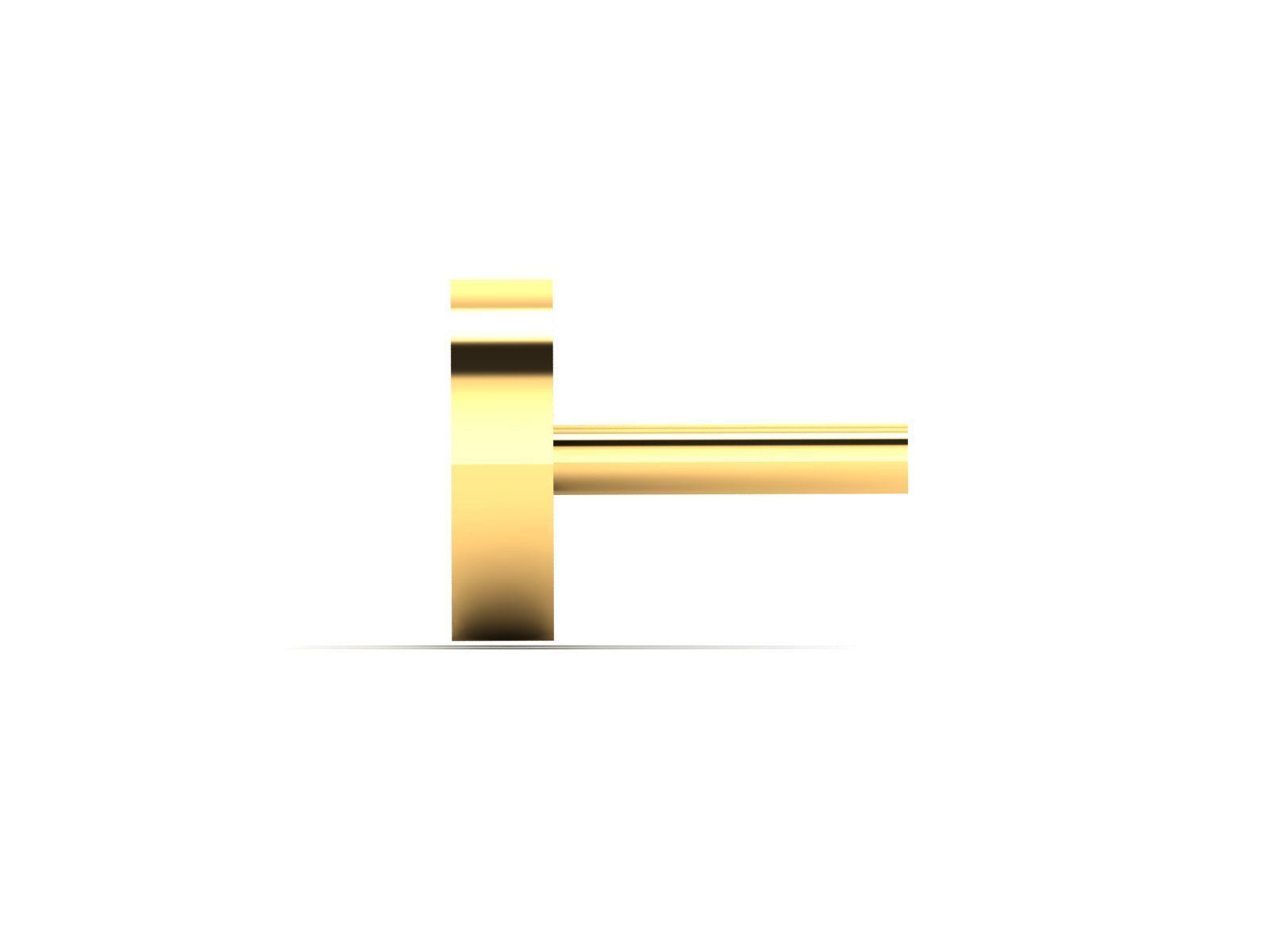 Earrings-288 letter t gold 3D print model_2