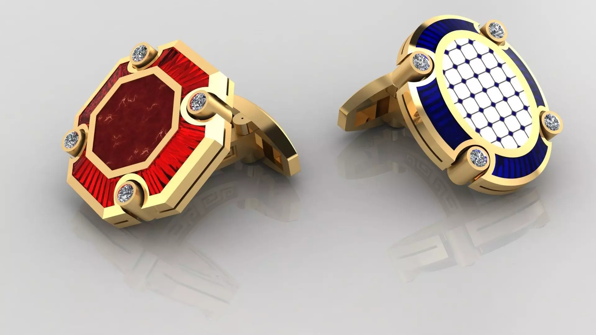 Classic Cufflinks Ancient Rome 3D print model_0