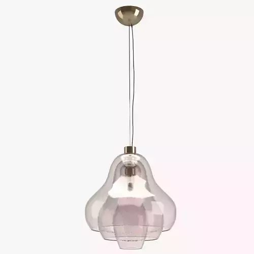 Large Carlo Nason Three Shade Glass Pendant Lamp