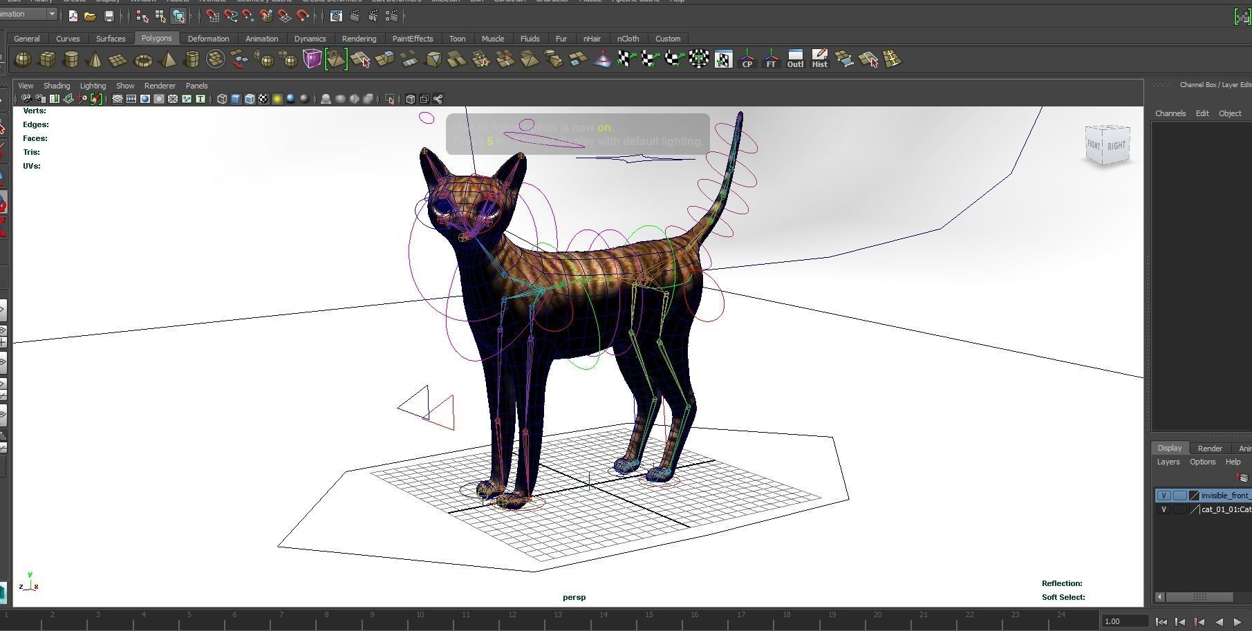 3D Cat Rigged model game ready  Low-poly 3D model_25