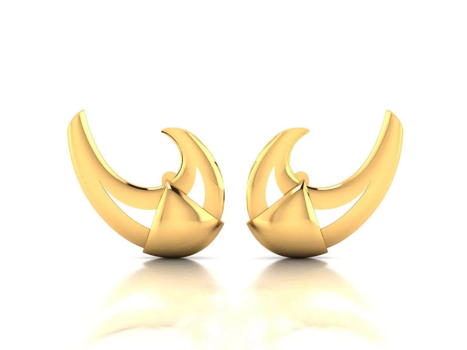 Earrings-126 gold plated door knob 3D print model_0