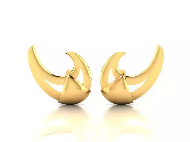 Earrings-126 gold plated door knob 3D print model