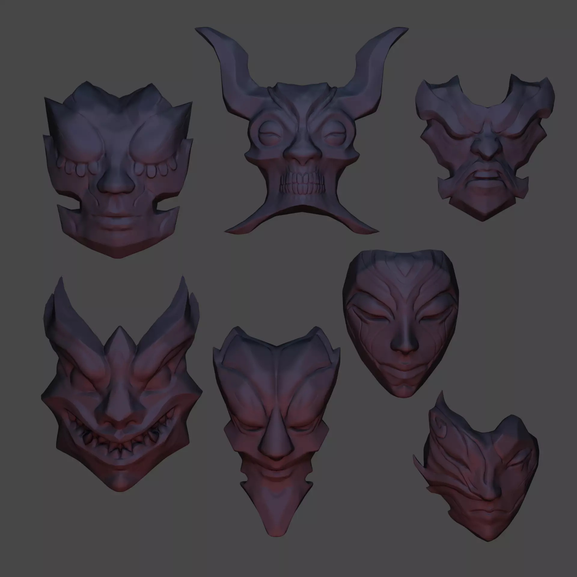 yone belt masks cosplay League of Legends 3D print model_0