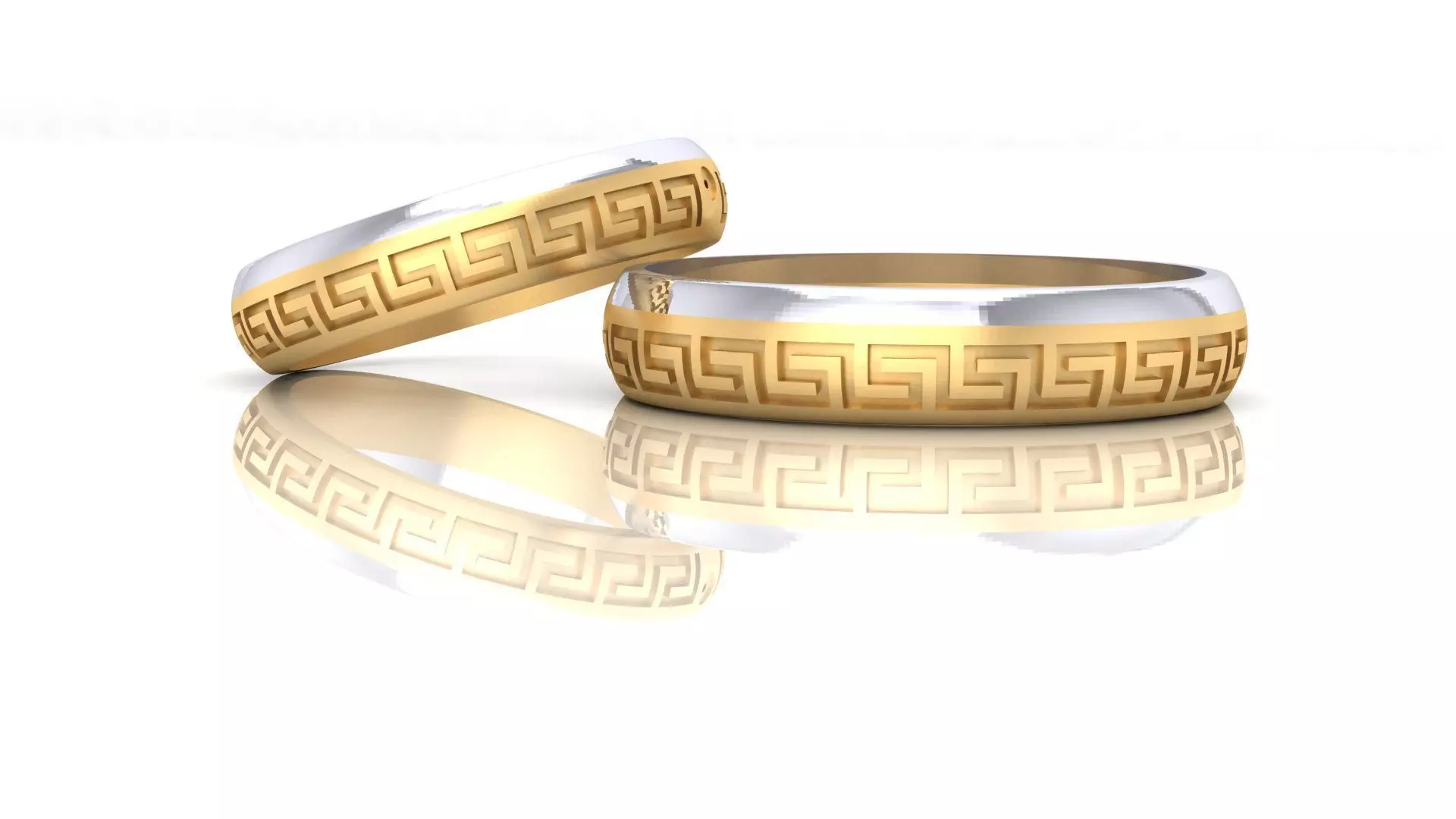 Classic wedding Rings Ancient Rome 3D print model